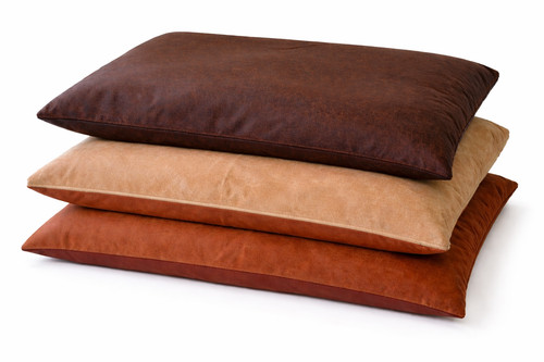Large faux leather pet bed - large,