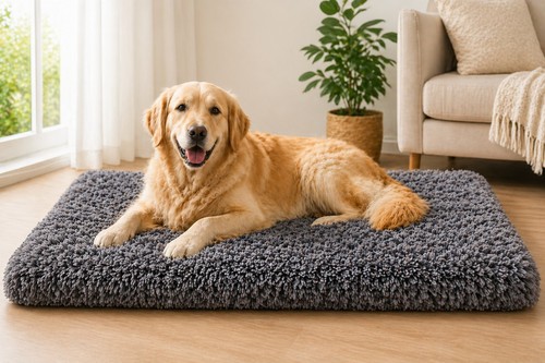 Large calming dog bed - dog, plush